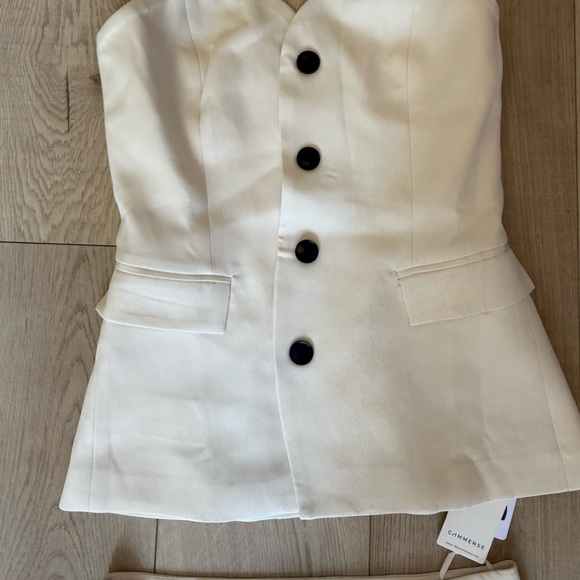 🤍 Commense Cream Wide Leg Women's Set - Picture 3 of 4